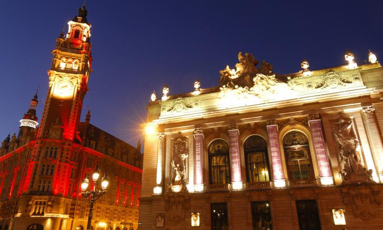 Lille- die Oper und der Turm des Börsenpalais