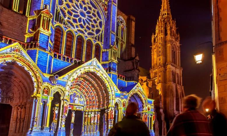 Kathedrale in Chartres-Nordportal © Scénographie Spectaculaires, les Allumeurs d'lmages