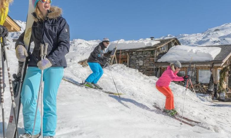 Val Thorens - Kleine Pause beim Restaurant